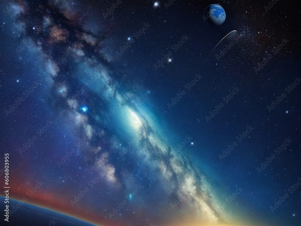 Conditions of outer space and its galaxies. Generative AI Conditions of outer space and its galaxies. Generative AI