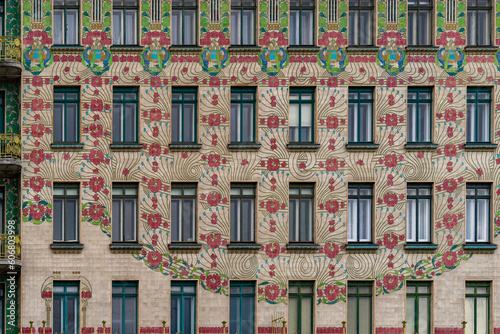 Bild auf Leinwand MAJOLIKAHAUS DI OTTO WAGNER A VIENNA
