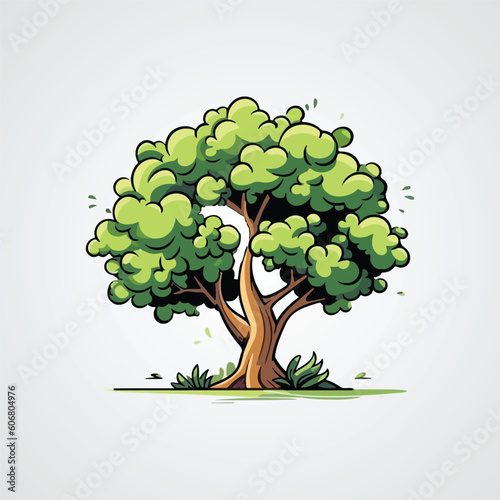 Tree Vector Illustration Cartoon Tree Vector