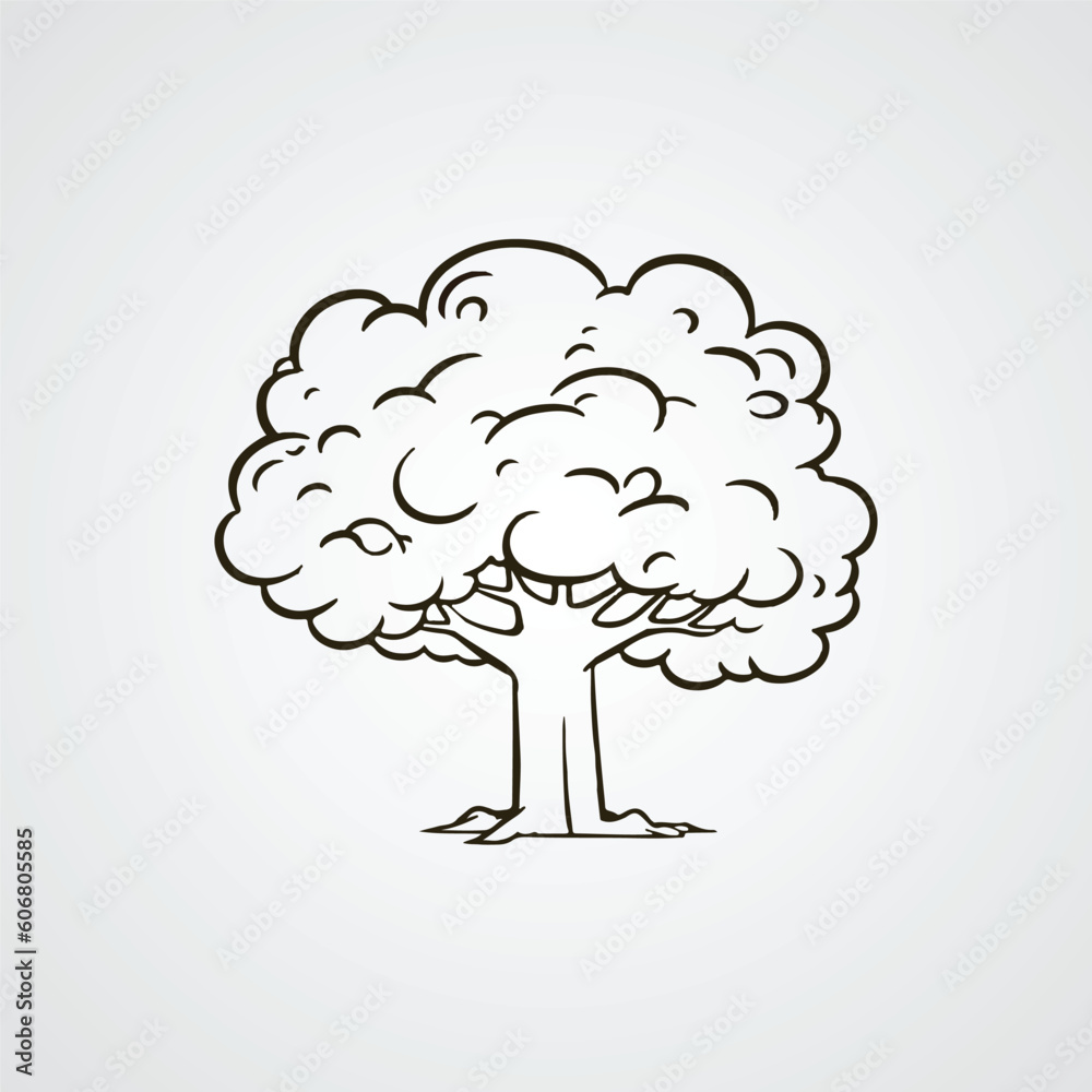Tree Outline Tree Silhouette Tree Logo Design