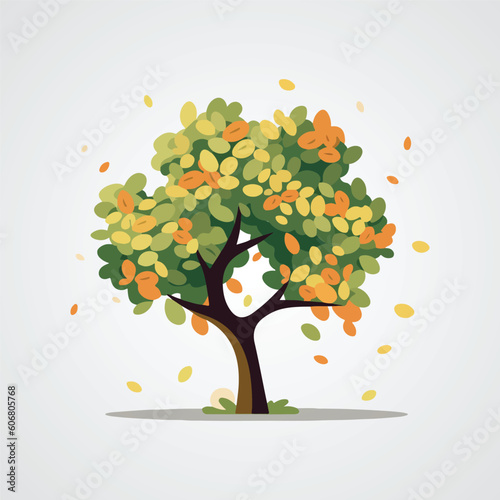 Tree Vector Illustration Cartoon Tree Vector