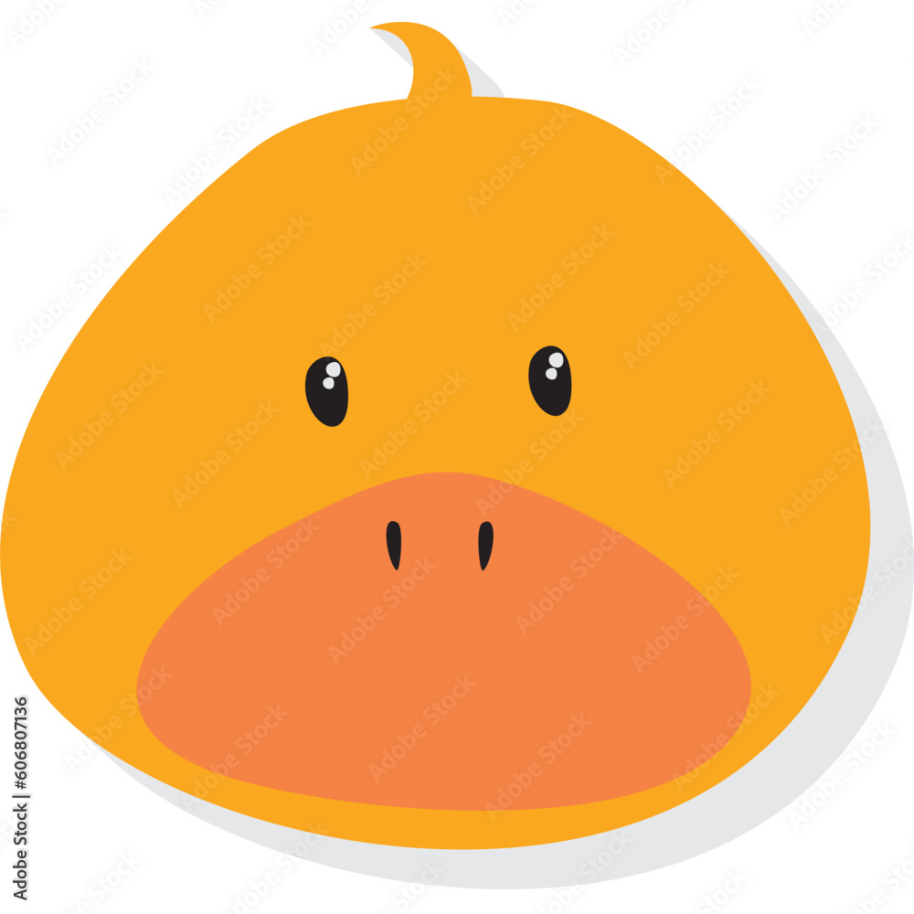 Fototapeta premium Cute Yellow Duck Head