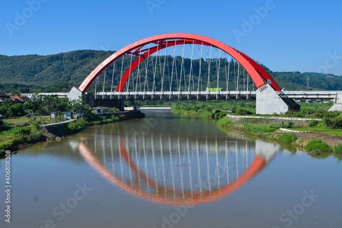 The Red Kalikuto Arch Bridge is part of the Trans Java Toll Road. This bridge is an iconic tourist spot when passing this toll road.