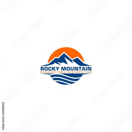 Simple Rocky Mountain Logo Design