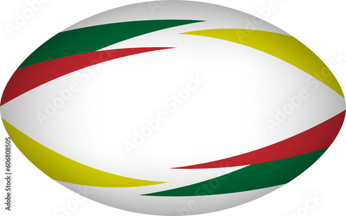 Rugby Ball Illustration in Transparent Background photo