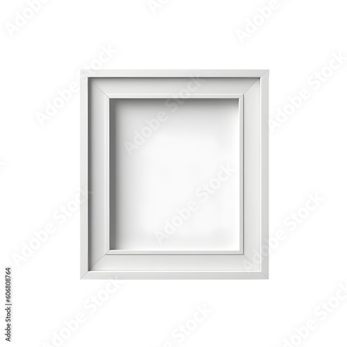 white picture frame  transparent background  generative AI