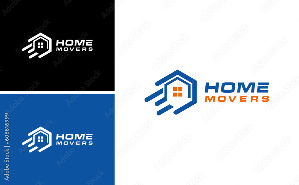 home moving delivery service logo design template home moving delivery service logo design template