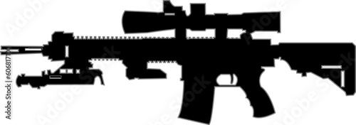 silhouette of a gun