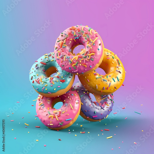 three donuts