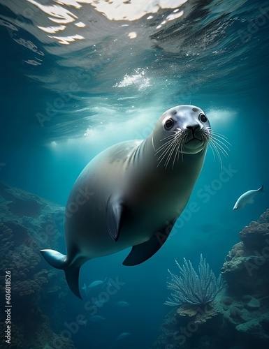 The mythical seal lives in the depths of the sea. © thawatchai