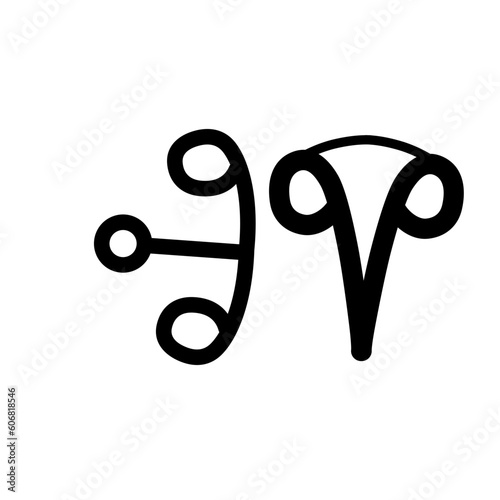 glagolitic alphabet vector photo