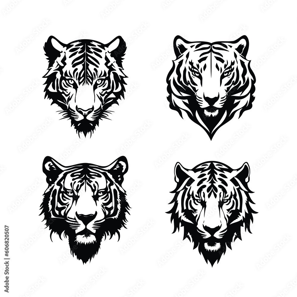 Tiger line drawing illustration isolated vector Tiger line drawing illustration isolated vector