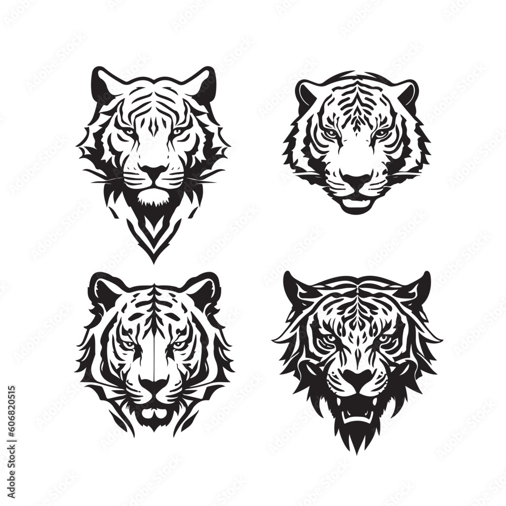 Tiger line drawing illustration isolated vector Tiger line drawing illustration isolated vector