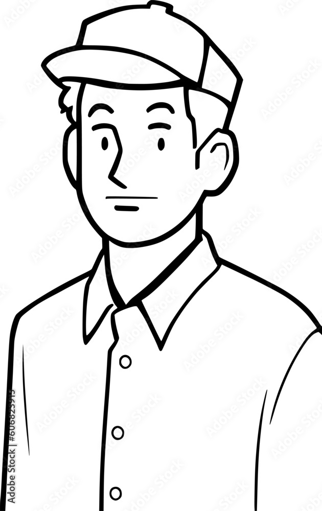 vector illustration of cute man cartoon