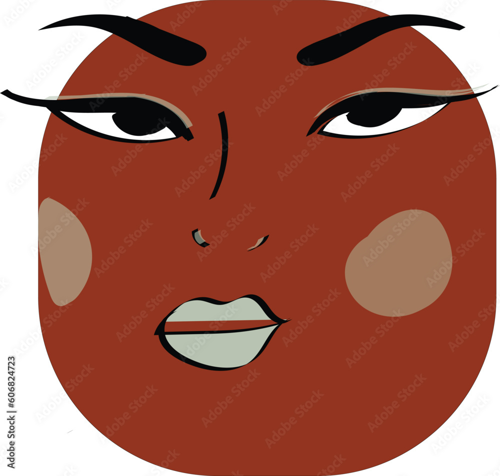 Expressive eyes and face design vector image Expressive eyes and face design vector image