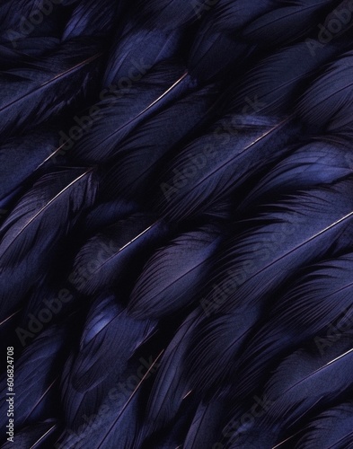 the texture of blue-black feathers