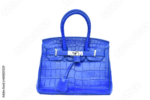 blue handbag isolated on white