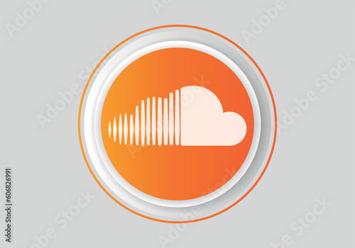 Ankara - Turkey - 05.22.2023 - SoundCloud logo vector is a stylized representation of the logo for the popular social media app. The design is simple, clean, and modern