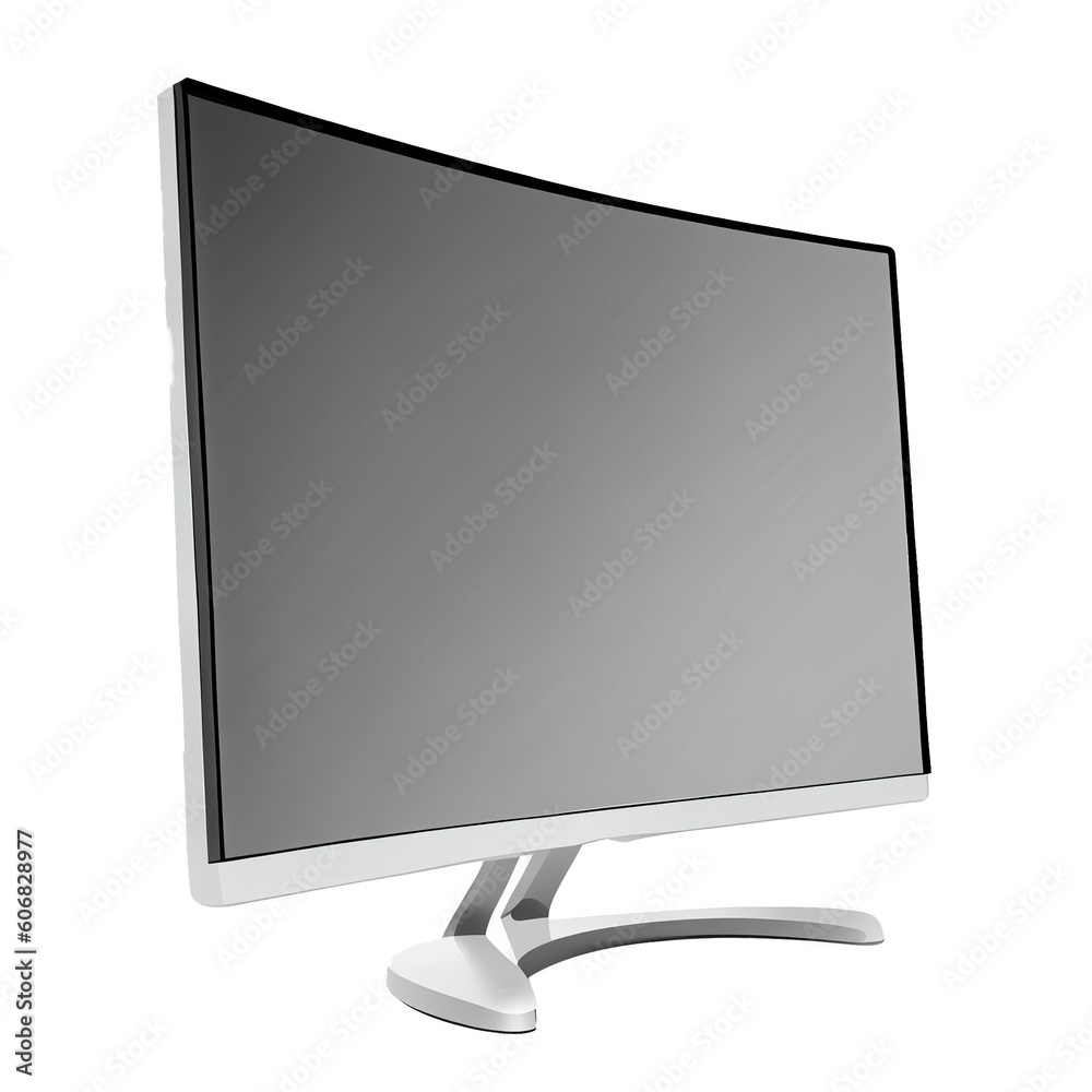 Borderless monitor with white screen clip art Ai generated image Borderless monitor with white screen clip art Ai generated image