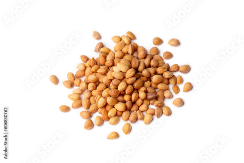Mahlep, Mahlab or Mahaleb seeds isolated on white background