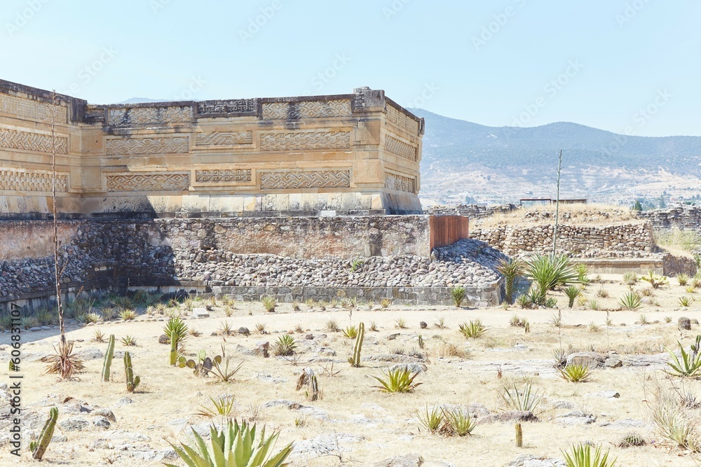 Φωτογραφία The unique ruins of Mitla, in Oaxaca, Mexico, was a Zapotec and Mixtec city know