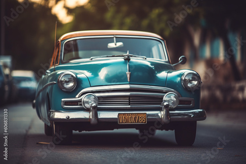 Vintage Charms: Nostalgic Cars in Classic Settings with Vintage Lens © hatim