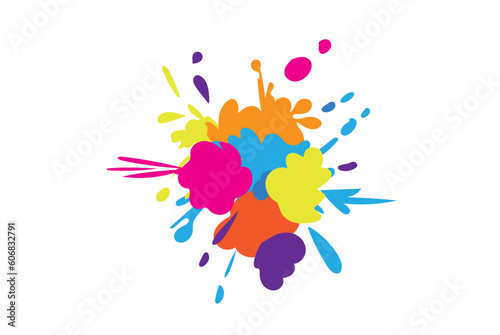 Paint color splash vector illustration on white background 