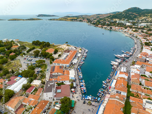 Aerial Photos of Foca village located in western Turkey  Izmir.