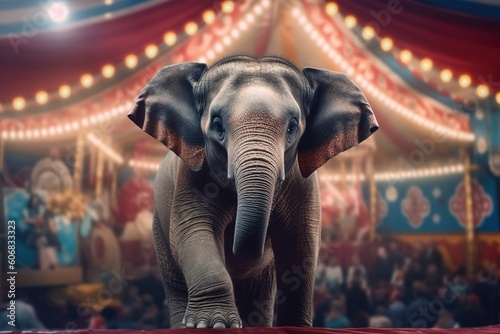 circus animals. generated by AI Generative AI