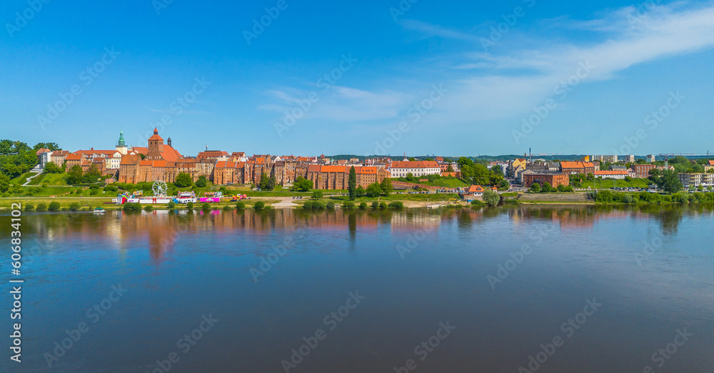 Aerial view of old town Grudziadz. Poland Aerial view of old town Grudziadz. Poland