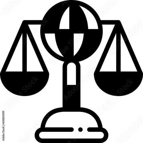 law solid line icon
