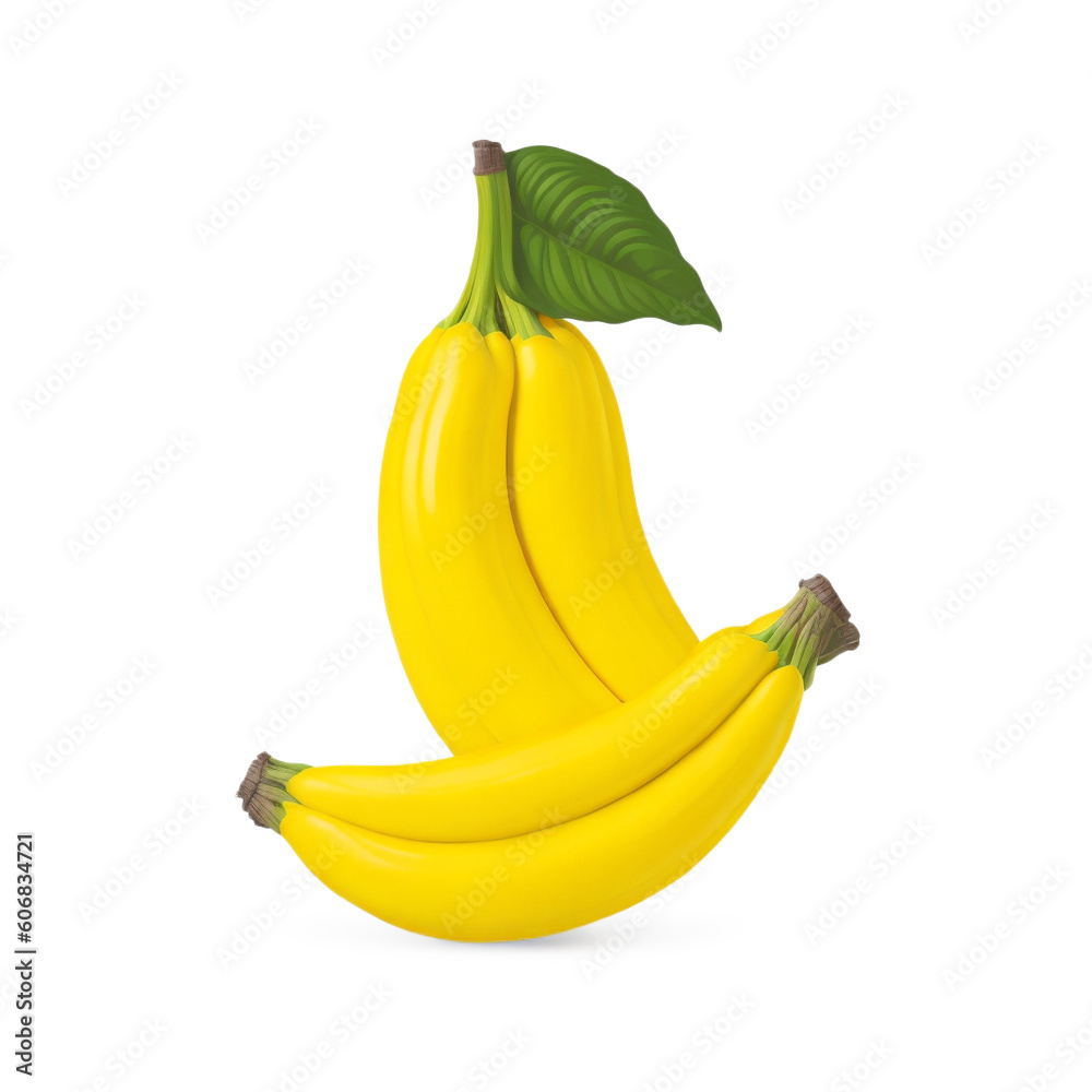 realistic illustration bananas,  vector icons. Banana isolated on transparent background, banana icon

