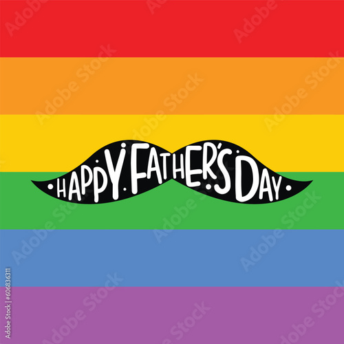 Happy Father’s Day lettering stock illustration vector