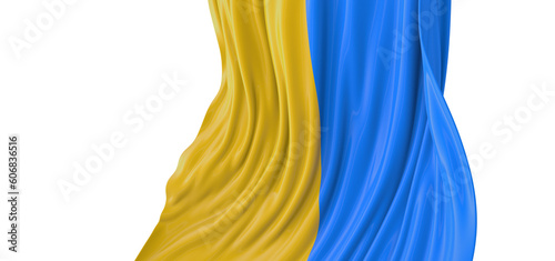 Embodied Symbol  Impressive 3D Illustration of Ukraine s Flag