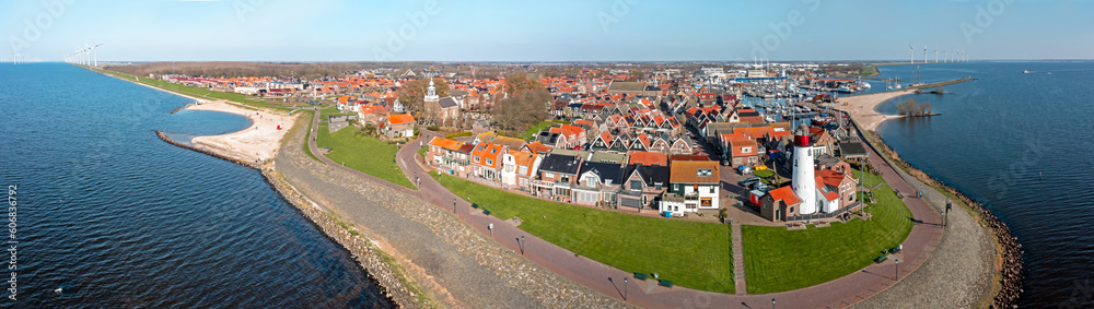 custom made wallpaper toronto digitalAerial panorama from the traditional city Urk at the IJsselmeer in the Netherlands