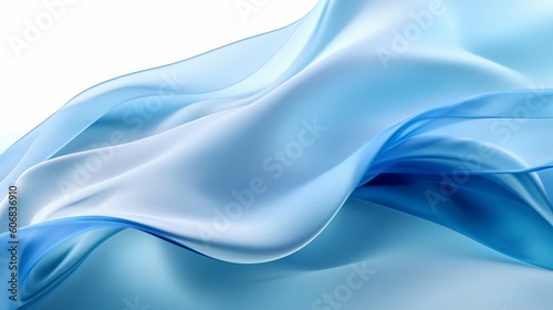 blue wavy background with soft color. Generative AI