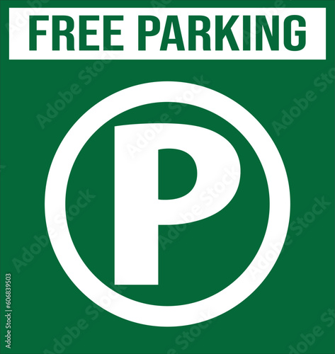 Free parking sign vector