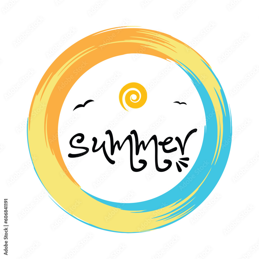 Lettering composition of Summer Vacation stock illustration Lettering composition of Summer Vacation stock illustration