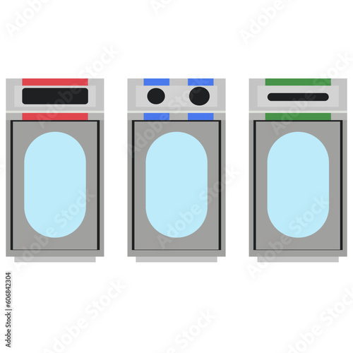 分別用ゴミ箱のイラスト素材　ベクター