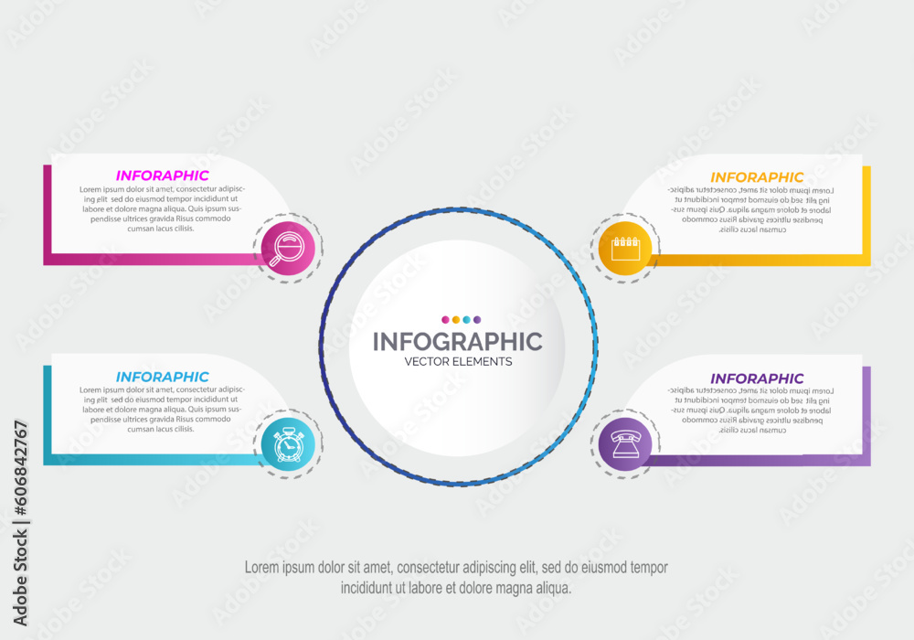 Business data visualization timeline infographic icons designed for abstract background template