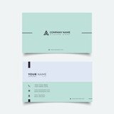Professional Elegant blue and white Modern Business Card Design Template