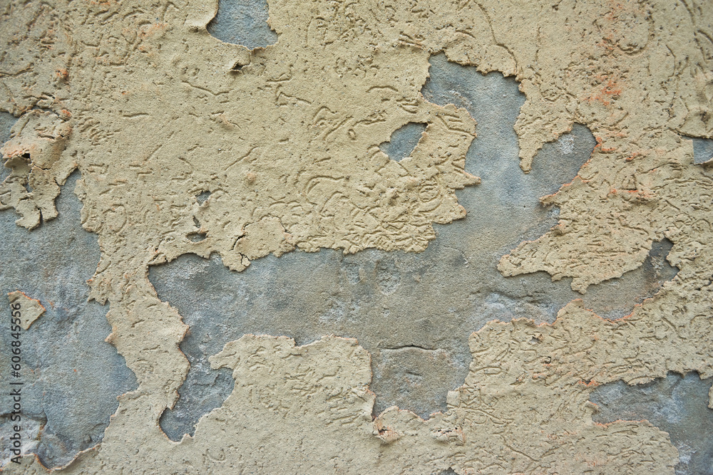 Dirty wall with paint stains. Abstract paint strokes background. Abstract paint grunge background made of rough cement dirty wall.