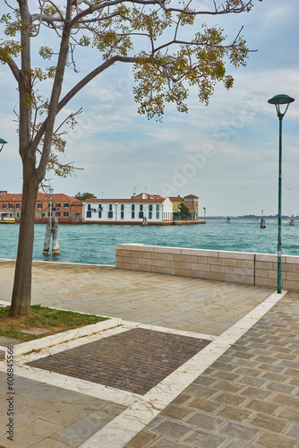 View of island of Murano in summer, Venice