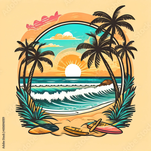 Beach  Summer and Palm