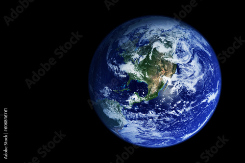 Planet Earth on a dark background. Elements of this image furnishing NASA.