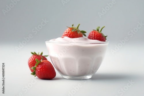 strawberry yoghurt. generated by AI Generative AI
