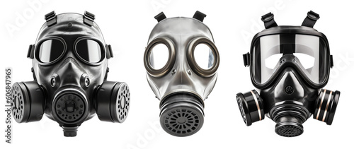 Gas masks isolated - Generative AI