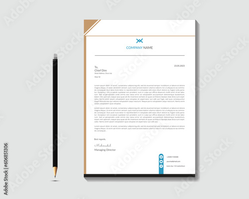 Creative abstract letterhead degsin. Professional business letterhead, newsletter magazine poster brochure design.
