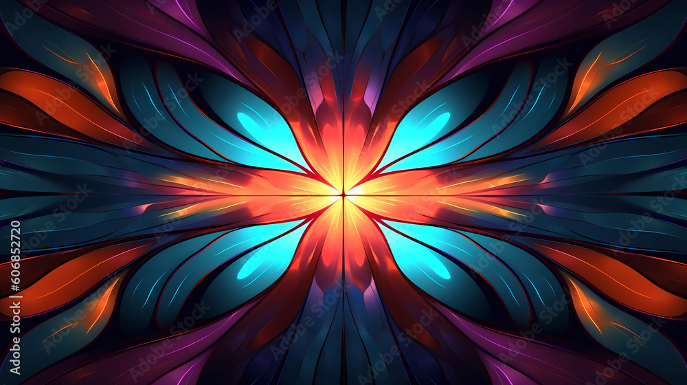 Background Wallpaper - Abstract Kaleidoscope featuring symmetrical and intricate patterns in a vibrant array of colors (Generative AI) Background Wallpaper - Abstract Kaleidoscope featuring symmetrical and intricate patterns in a vibrant array of colors (Generative AI)