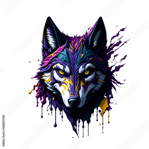 wolf head illustration